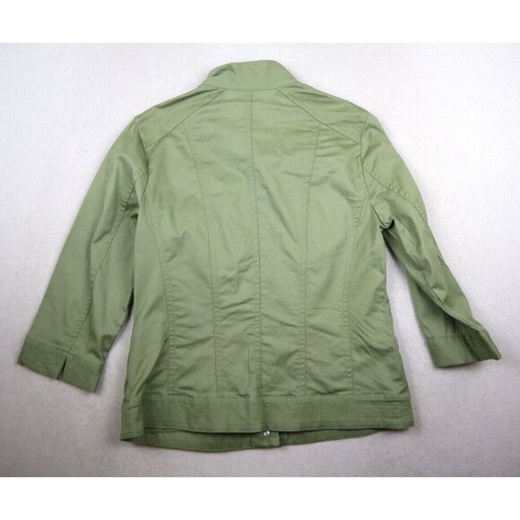 CHRISTOPHER & BANKS - WOMEN'S GREEN 3/4 SLEEVE LIGHT WEIGHT JACKET - SIZE PS - Picture 6 of 6